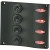 Blueline LED Switch Panel 4 Gang Vertical