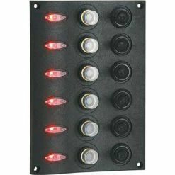 Blueline LED Switch Panel 6 Gang Vertical