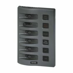 Blue Sea Systems 8 Way WeatherDeck Gray Switch Panel - Fused