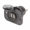 Blue Sea Systems Dual USB 2.1A Charging Socket Black