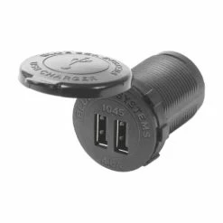 Blue Sea Systems Panel Mount Dual USB 4.8A Socket
