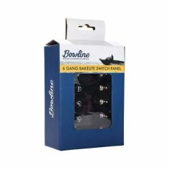Bowline Switch Panel 6 Gang Bakelite Black -Marine Electrical shop BCF 631742 03 hi res