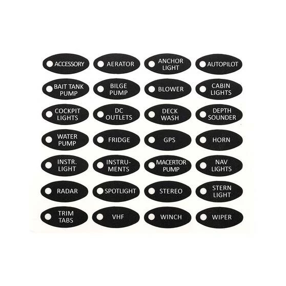 Bowline Switch Panel Label Set 1 Bowline Switch Panel Label Set