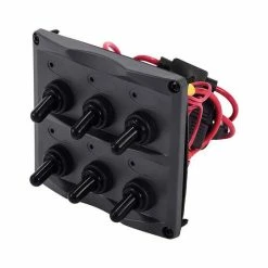 Bowline Switch Panel 6 Gang Black