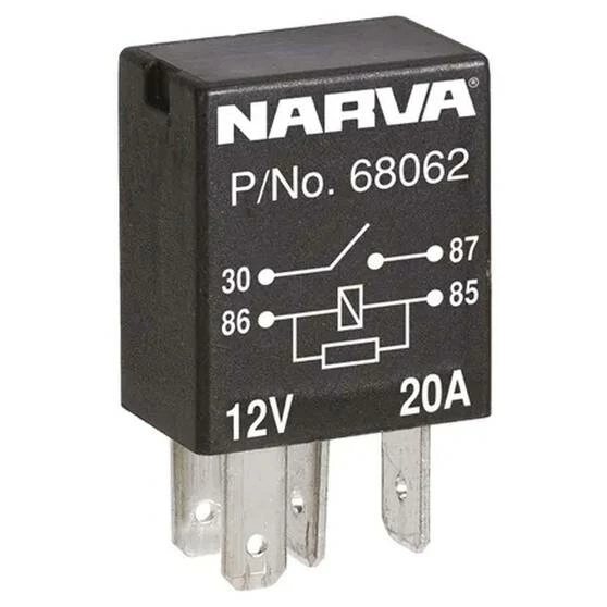 Narva 12V 20A Normally Open 4 Pin Micro Relay 1 Narva 12V 20A Normally Open 4 Pin Micro Relay